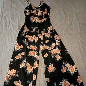 Black Floral Jumpsuit